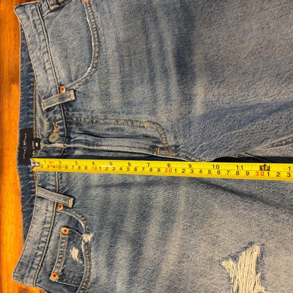 New Lucky Brand Size 6 90s fit Boyfriend Mid Rise Flare Distressed Jeans - Picture 16 of 16